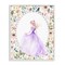Stupell Industries Purple Princess with Pearl Border Framed Giclee, design by Christine Simpson Art